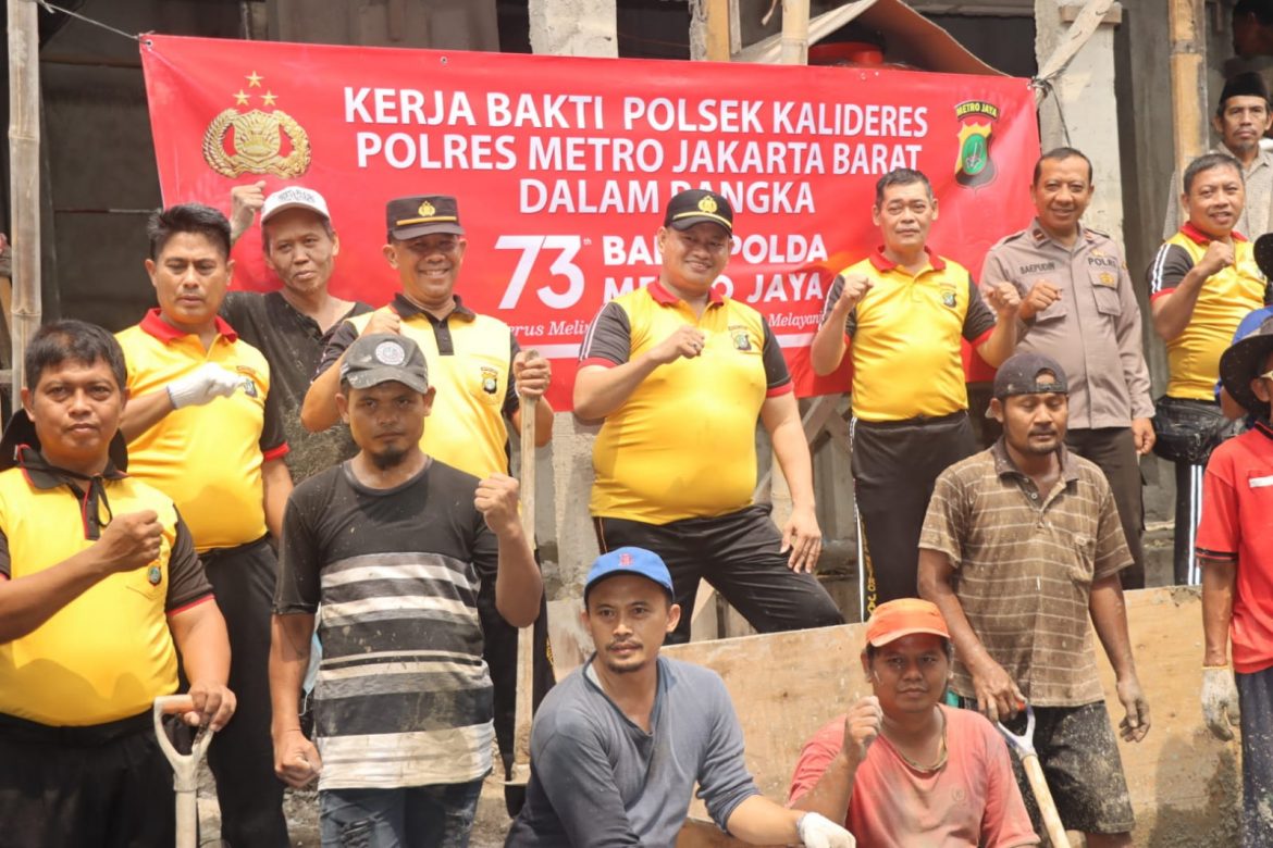 Dalam Rangka 73 Tahun Bakti Polda Metro Jaya, Polsek Kalideres Memberikan Bantuan dan Kerja Bakti  Pembangunan Mushola