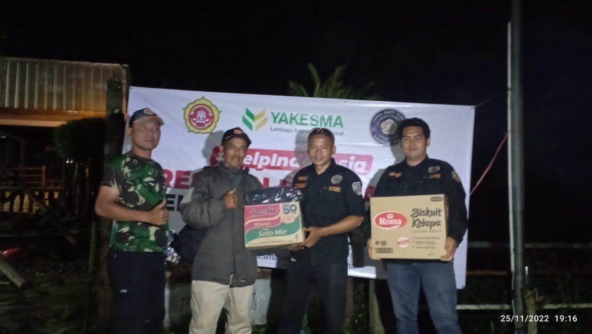 Peduli Bencana Yayasan Yakesma Berikan Bantuan Untuk Gempa Cianjur Melalui Gus Dharuz Selaku Bidang CSR Karang Taruna Kabupaten Bogor