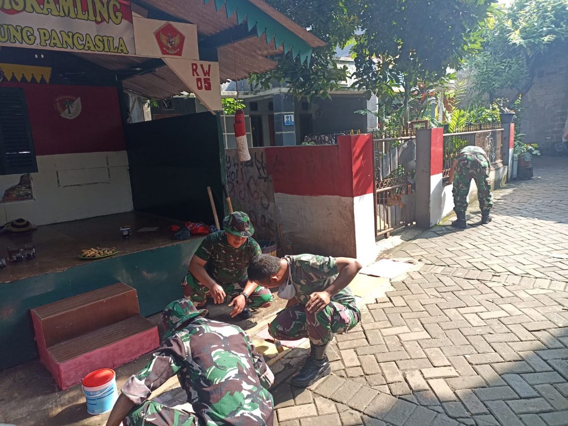 Peduli, Kampung Pancasila, Babinsa Koramil 07/Pondok Aren Gotong Royong