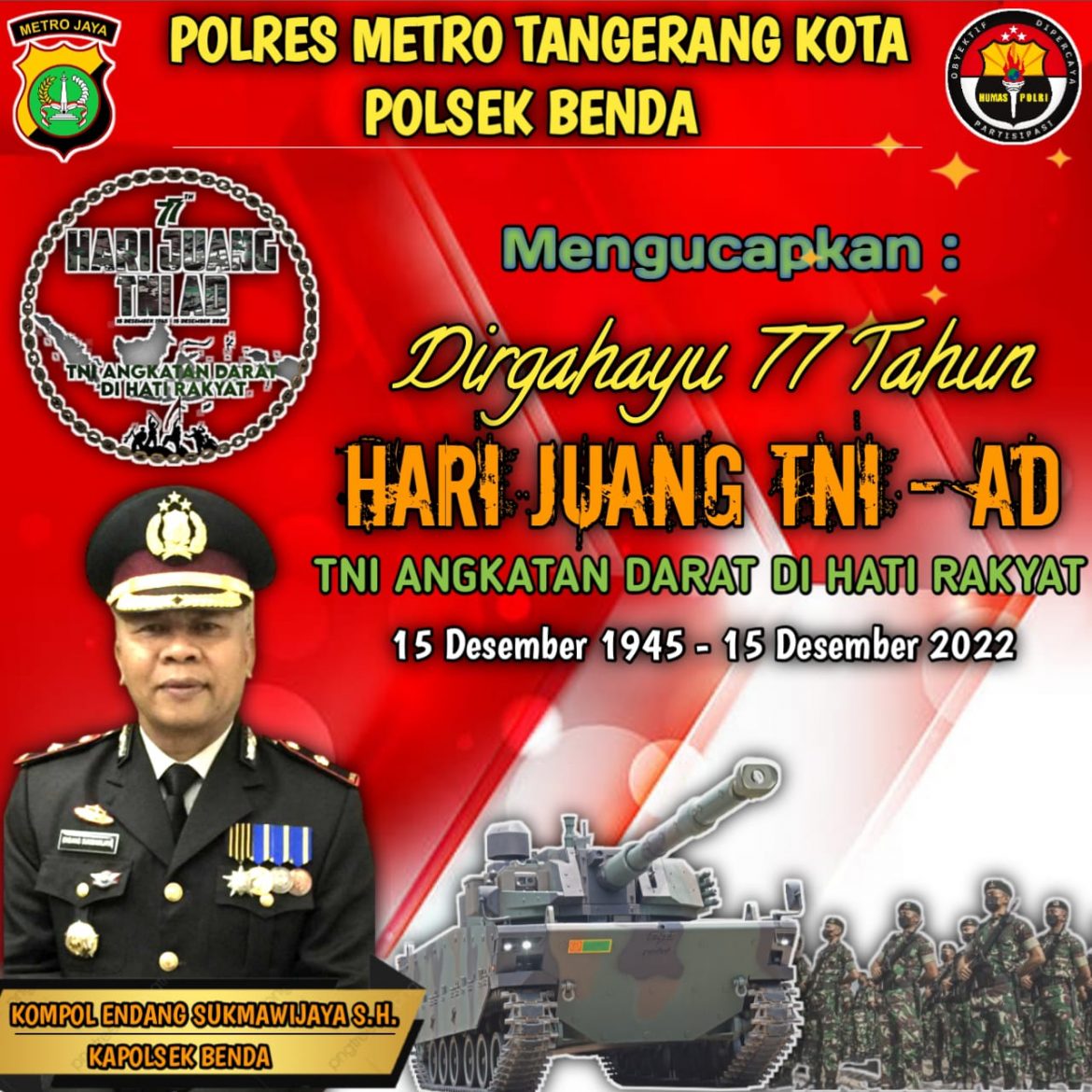Sinergitas, Kapolsek Benda Ucapkan HUT Juang TNI AD