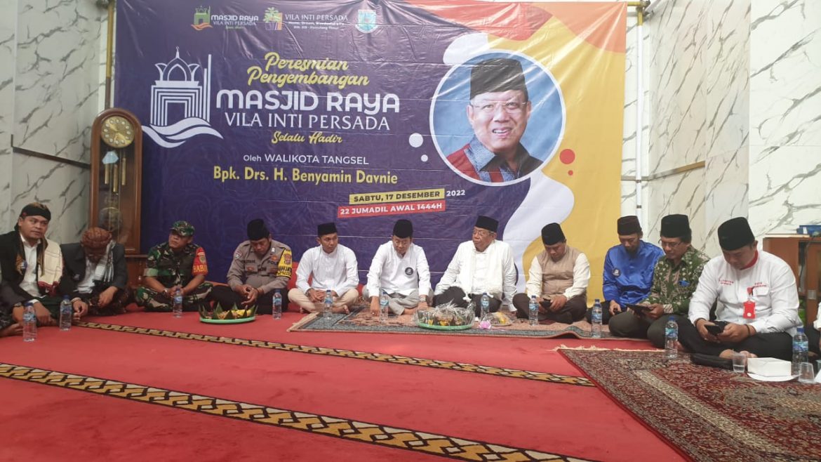 Mewakili Danramil 05/Cpt, Babinsa Sertu Ali Imran Bersama Tiga Pilar Hadiri Peresmian Masjid