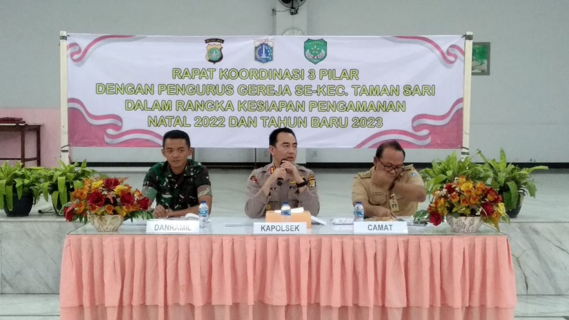 Jelang Natal Dan Tahun Baru, Danramil 01/Tamansari Hadiri Rapat Koordinasi