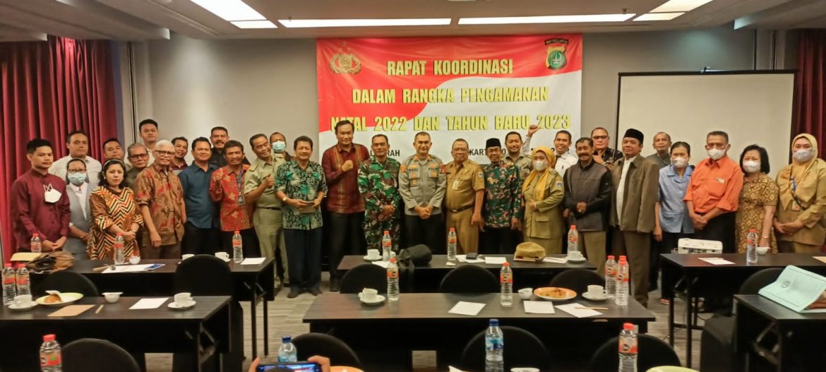 Polsek Palmerah Jakarta Barat menggelar rapat koordinasi bersama dengan 3 pilar serta para pengurus gereja