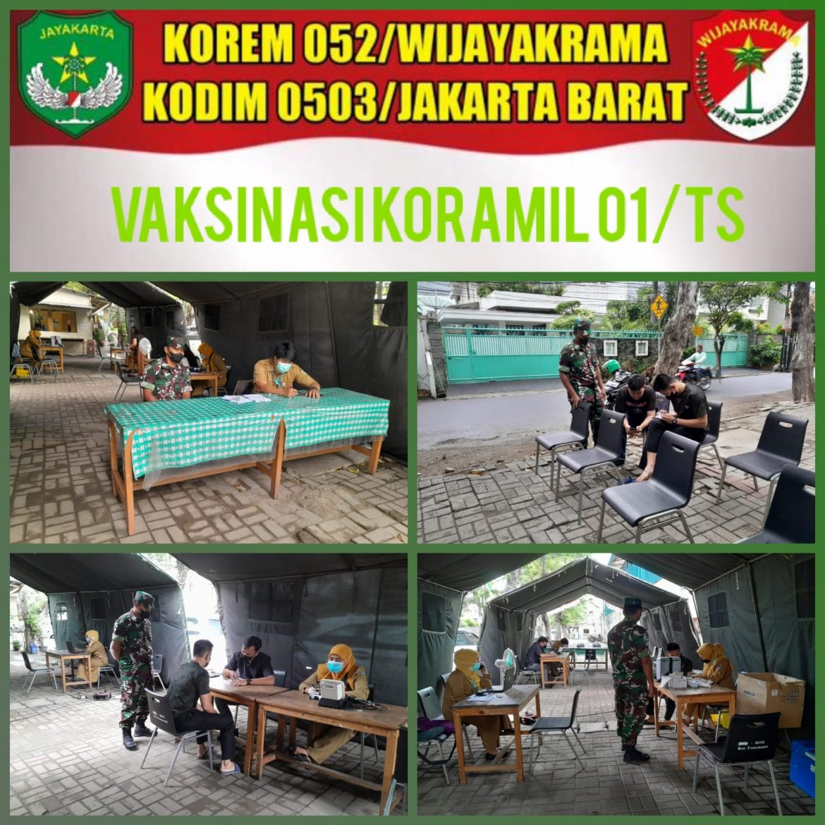 Sinergi Koramil 01/TS dan Puskesmas, Vaksin 26 Warga Masyarakat