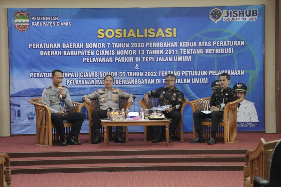 Dishub Ciamis Gelar Sosialisasi : 2023 Pemkab Ciamis Berlakukan Parkir Berlangganan