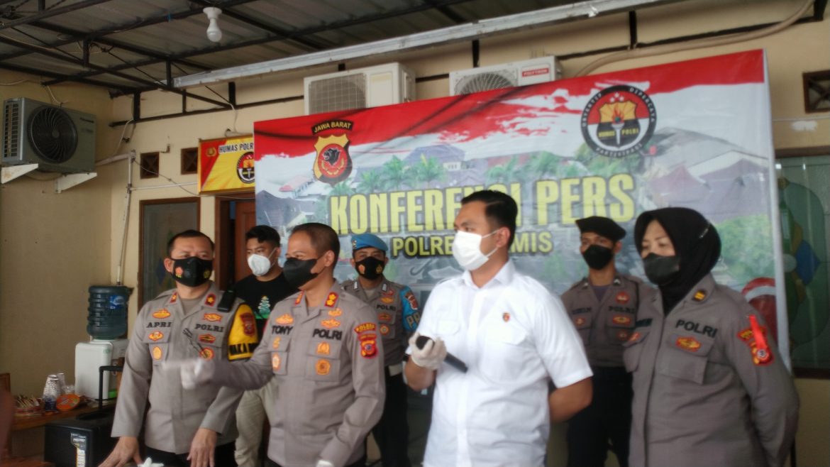 Satreskrim Polres Ciamis Amankan Pelaku Curanmor Beserta Barang Bukti Hasil Kejahatan