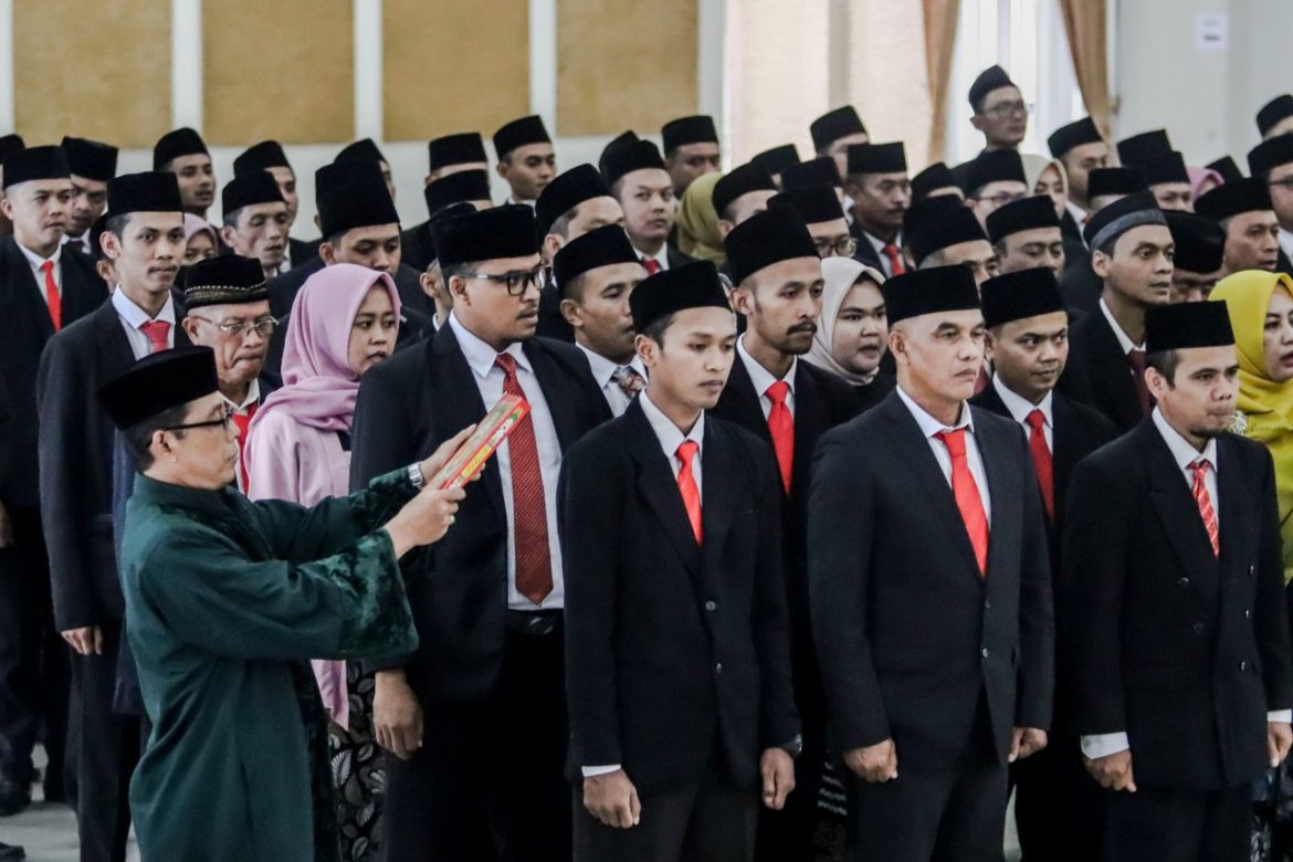 KPU Kabupaten Ciamis Lantik 135 Orang Panitia Pemilihan Kecamatan(PPK)