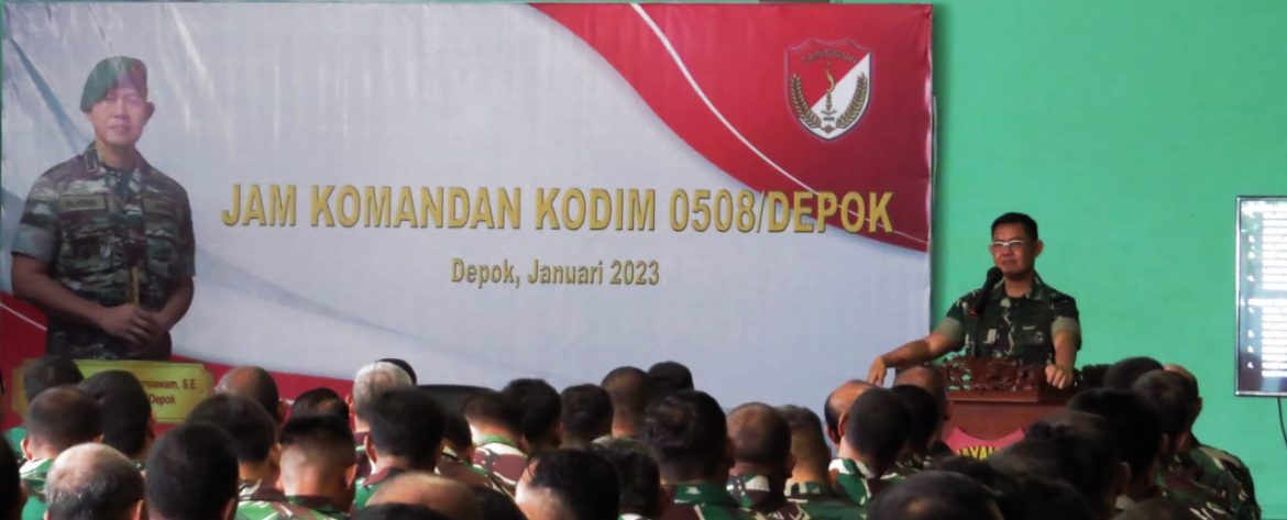 Dandim 0508/Depok Kolonel Inf Elvino Yudha Kurniawan memiliki harapan sangat besar terhadap prajuritnya di tahun 2023