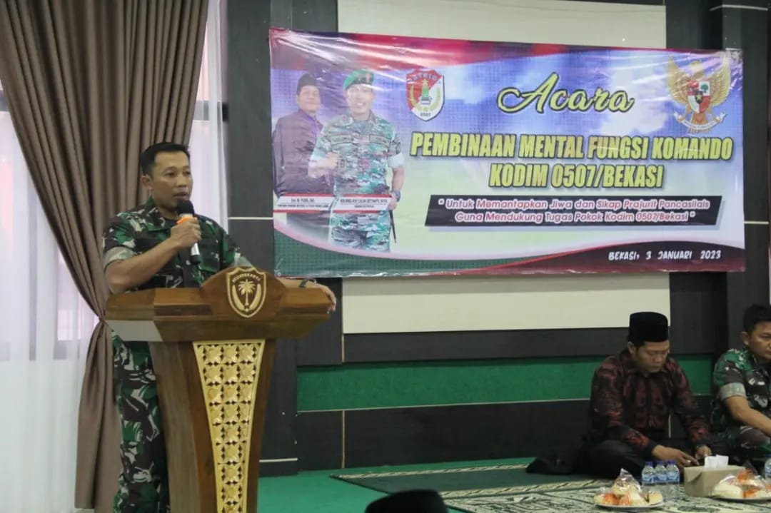 Guna Meningkatkan Kualitas Mental Prajurit, Kodim 0507/Bekasi Gelar Acara Bintal Fungsi Komando