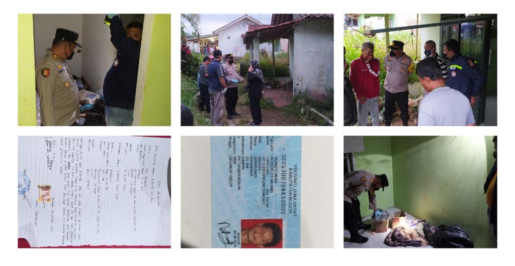 Polsek Dramaga Polres Bogor Gelar Olah TKP Temu Mayat di Sebuah Rumah Kosong