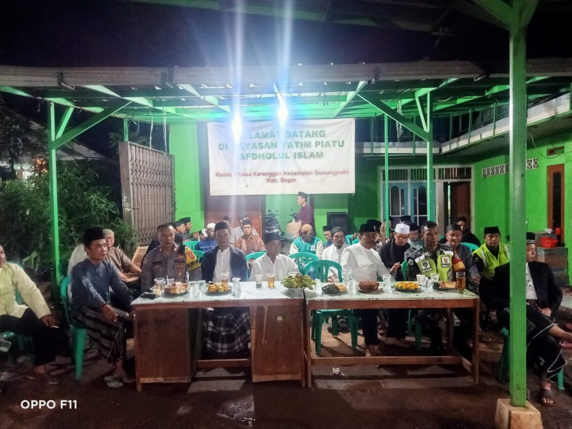 Babinsa Koramil 0621-05/GP Hadiri Giat Dzikir Bersama Di Pondok Pesantren Rumah Yatim Piatu AFDHOLUL – ISLAM