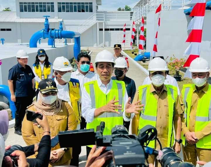 Resmikan SPAM Durolis, Presiden Sampaikan Manfaat SPAM bagi Kesehatan Masyarakat