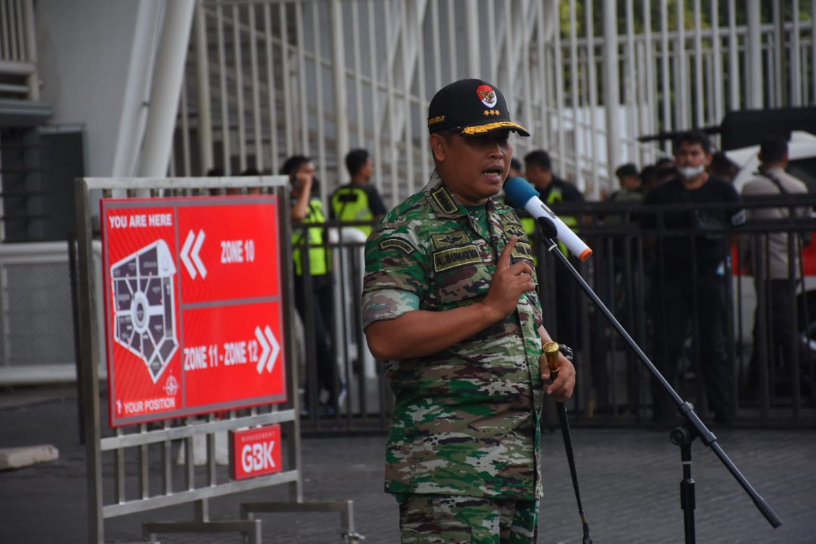 Kodim 0501 JP Dukung Pengamanan Pam Waskita Presiden RI Saksikan Semi Final Piala AFF Indonesia Vs Vietnam
