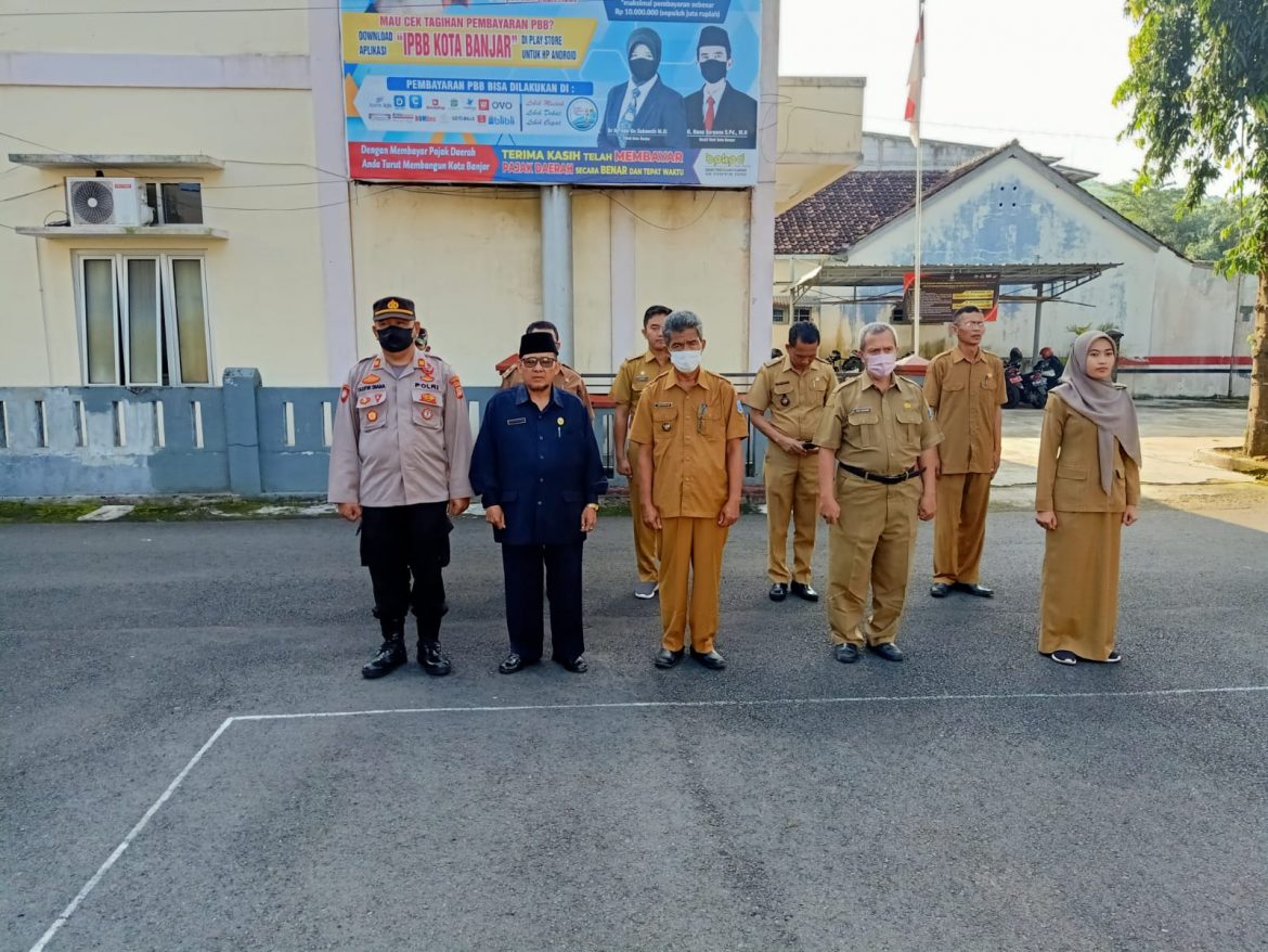 Sebagai Wujud Sinergitas TNI, Polri dan ASN Tingkat Kecamatan Purwaharja, Gelar Apel Bersama