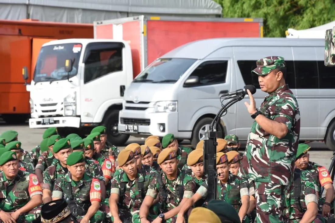 810 Prajurit Menerima Arahan Apel Gelar Pengamanan Presiden RI