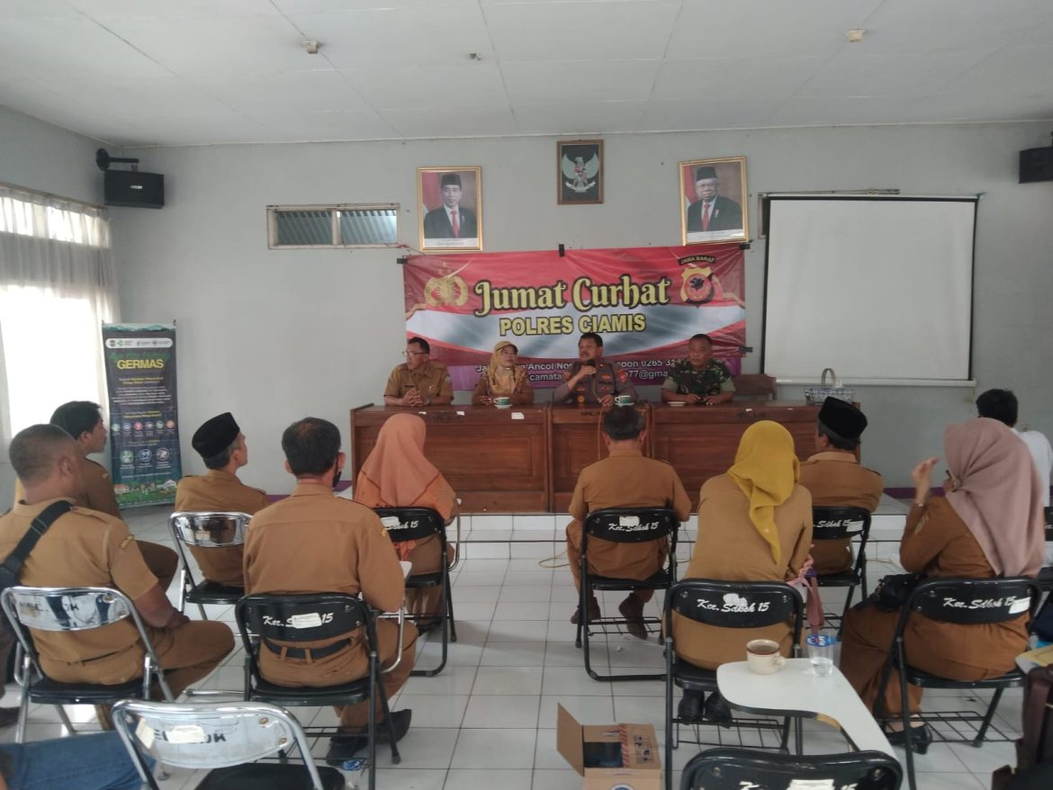 Dalam Jum’at Curhat Polsek Cikoneng Membuka Luang Masukan Saran dan Aspirasi Dari Masyarakat
