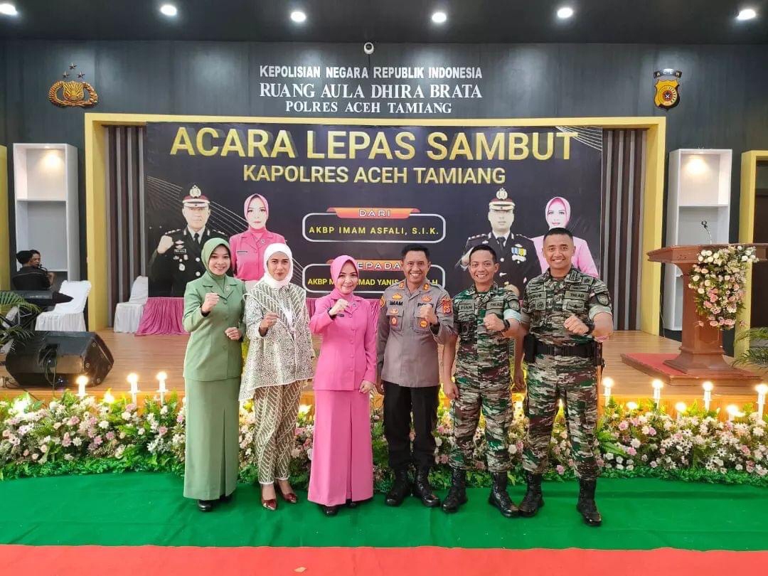 Dandim 0117/Aceh Tamiang Hadiri Acara Lepas Sambut Kapolres Aceh Tamiang