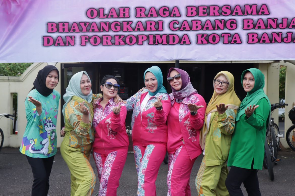Bhayangkari Cabang Banjar Gelar Olahraga Bersama Forkopimda Kota Banjar