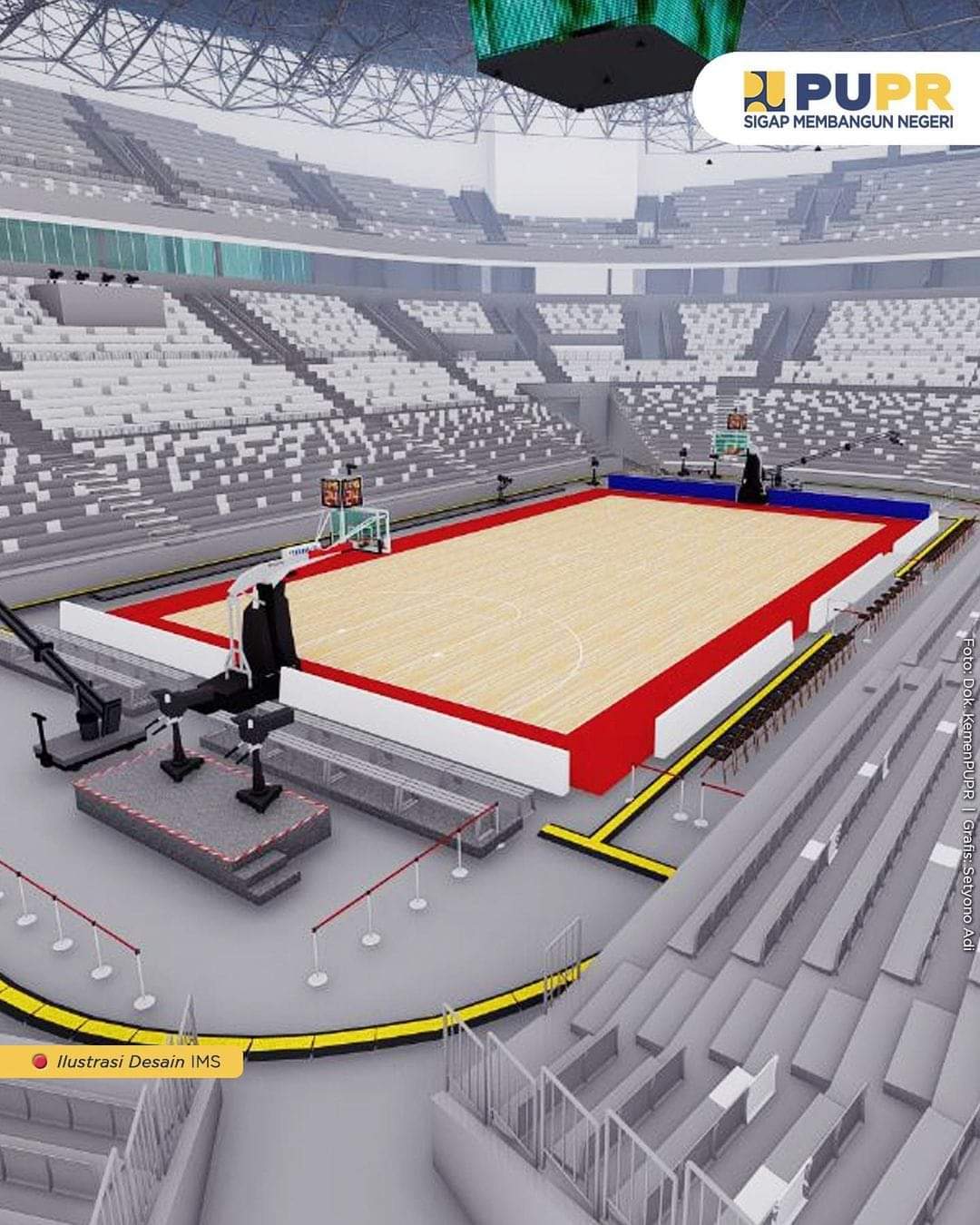 •Jelang Piala Dunia Bola Basket 2023 Progres Pembangunan IMS GBK Capai 74%•