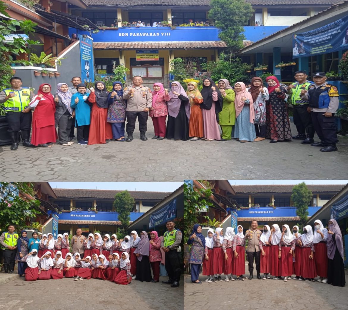 Kunjungan Kamtibmas Ke Sekolah SD Negeri Pasawahan, Ini Pesan yang disampaikan Kapolsek Dayeuhkolot