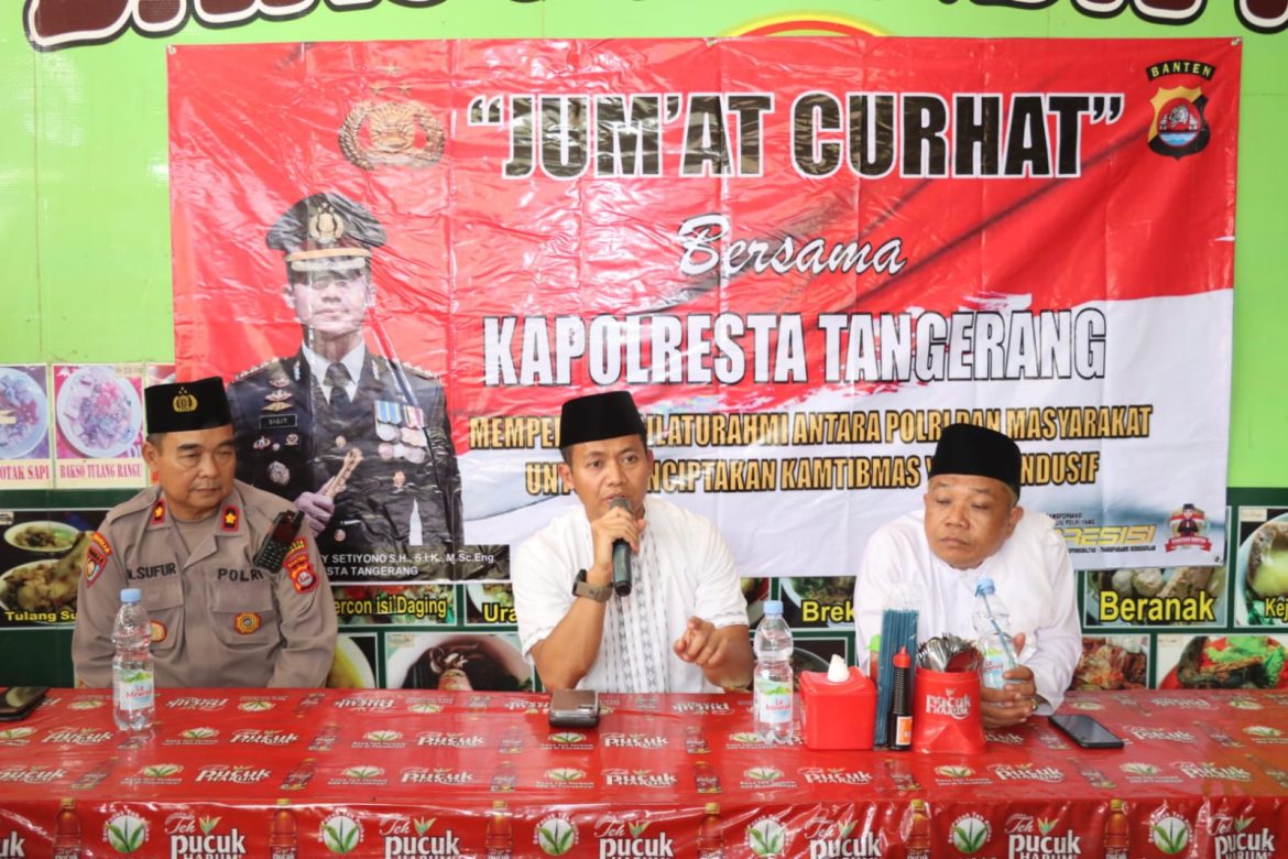 Tampung Aspirasi Masyarakat, Kapolresta Tangerang Laksanakan Jumat Curhat di Tigaraksa