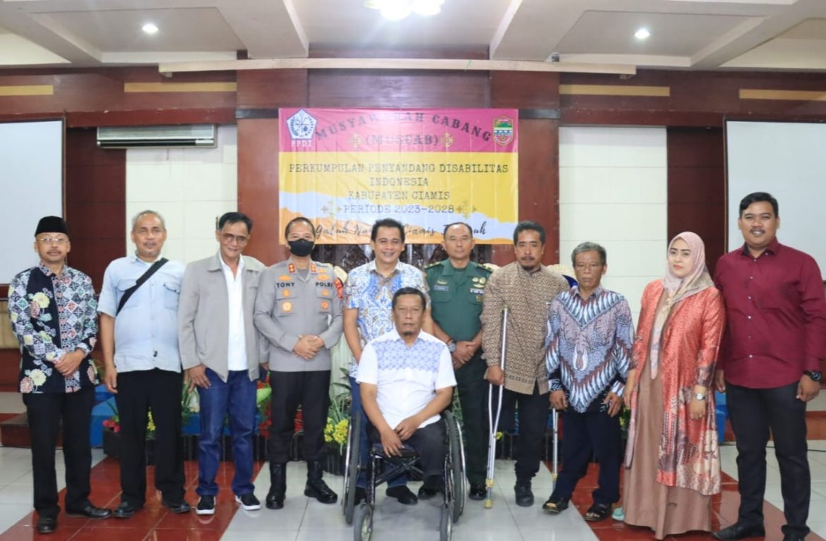 Bentuk Sinergitas dan Silaturahmi Bersama Masyarakat Disabilitas, Kapolres Ciamis Hadiri Muscab PPDI