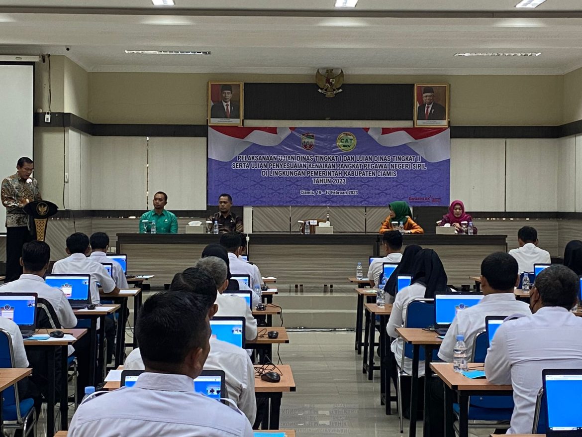 Tingkatkan Kapasitas Sumber Daya Aparatur, Sekda Ciamis Buka Ujian Dinas dan Ujian Kenaikan Pangkat