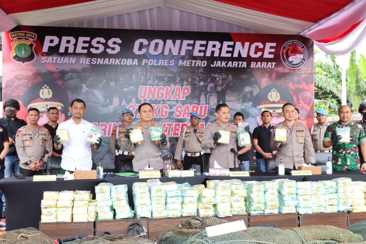 Polres Metro Jakarta Barat Gagalkan 277 Kg Narkoba Jaringan Internasional lintas Malaysia – Indonesia