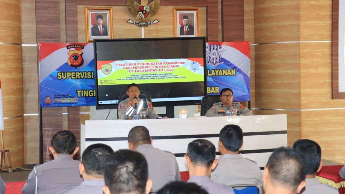 Tingkatkan Kemampuan Personel, Polres Ciamis Gelar Pelatihan FT. Lalu Lintas
