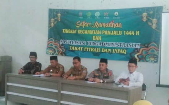 Kapolsek Panjalu Safari Ramadan Bersama Kecamatan Sosialisasikan Zakat Fitrah dan Infaq