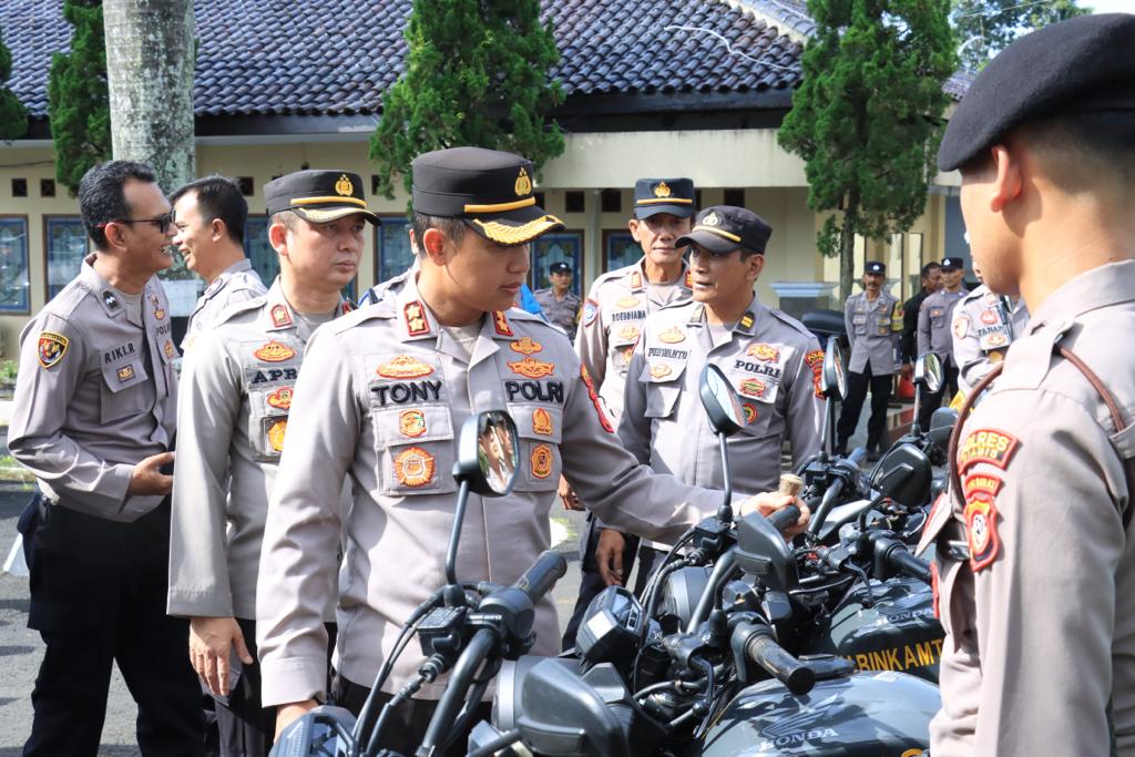 Cek Randis, Kapolres Ciamis Pastikan Semua Ranmor Siap Dukung Ops Ketupat Lodaya 2023