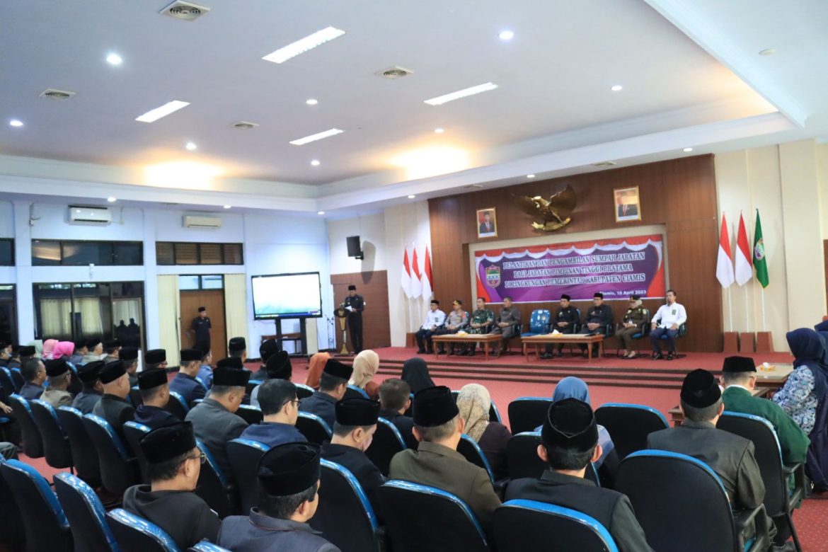Kapolres Ciamis Hadiri Pelantikan ASN Pimpinan Tinggi Pratama di Likungan Pemda Ciamis