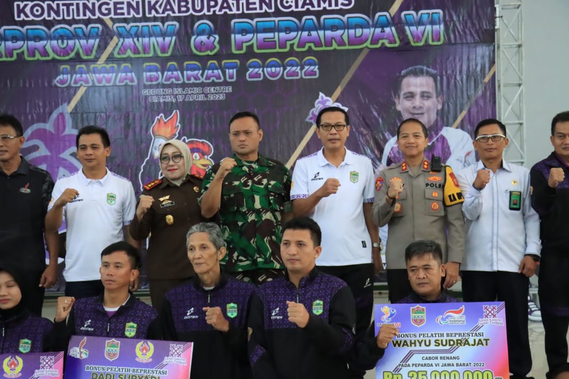 Kapolres Ciamis Hadiri Penyerahan Bonus Atlet dan Pelatih Peraih Medali di Porprov XIV dan PAPERDA VI Jawa Barat