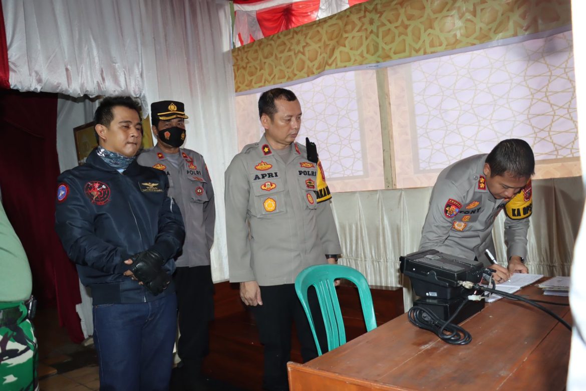 Kapolres Ciamis Cek Pos PAM Ops Ketupat Lodaya 2023 di Winuraja Kawali