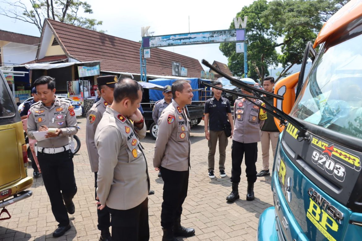 Kapolres Ciamis Monitoring Pelaksanaan Ramp Check di Terminal Panjalu