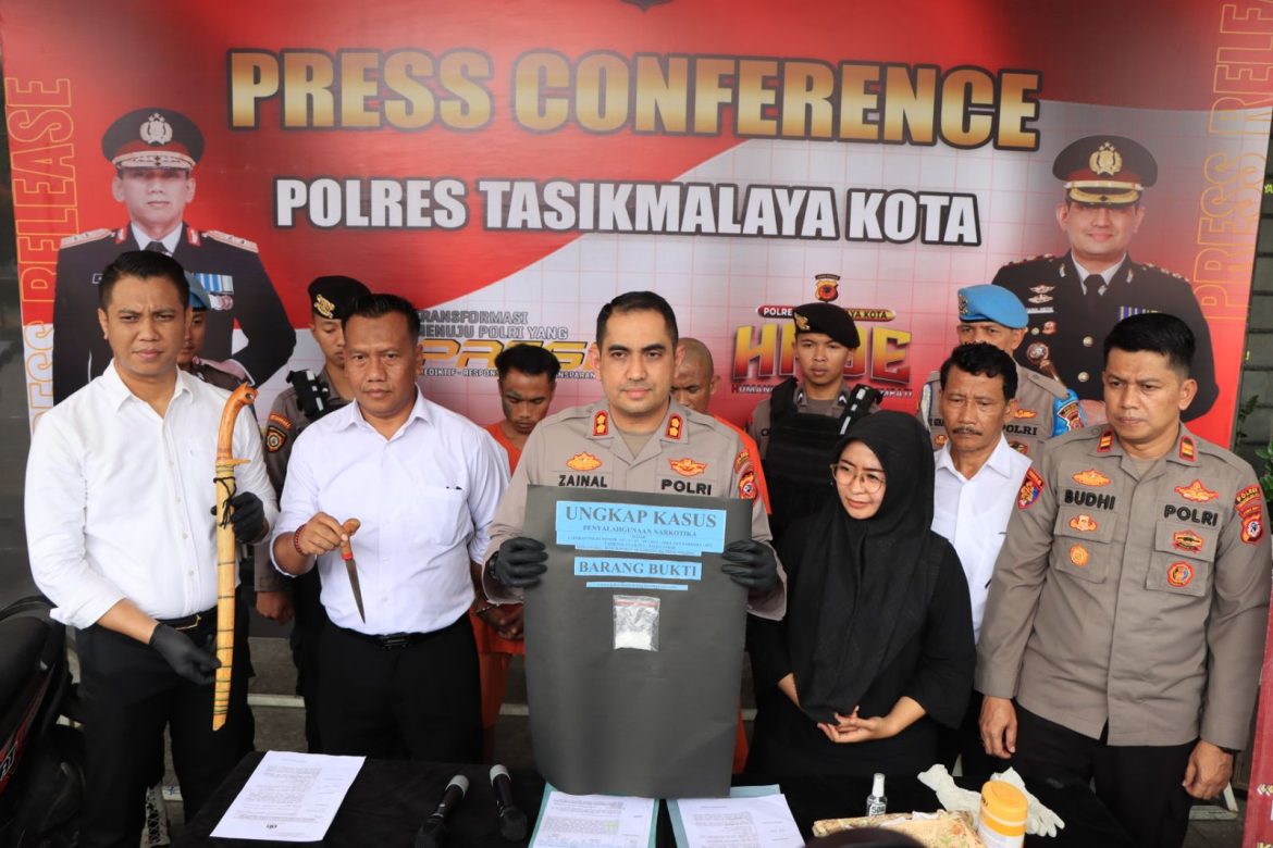 Polres Tasikmalaya Kota: Dari Tangan DR Pelaku Penganiayaan, Polisi Amankan Sabu 14,44 Gram