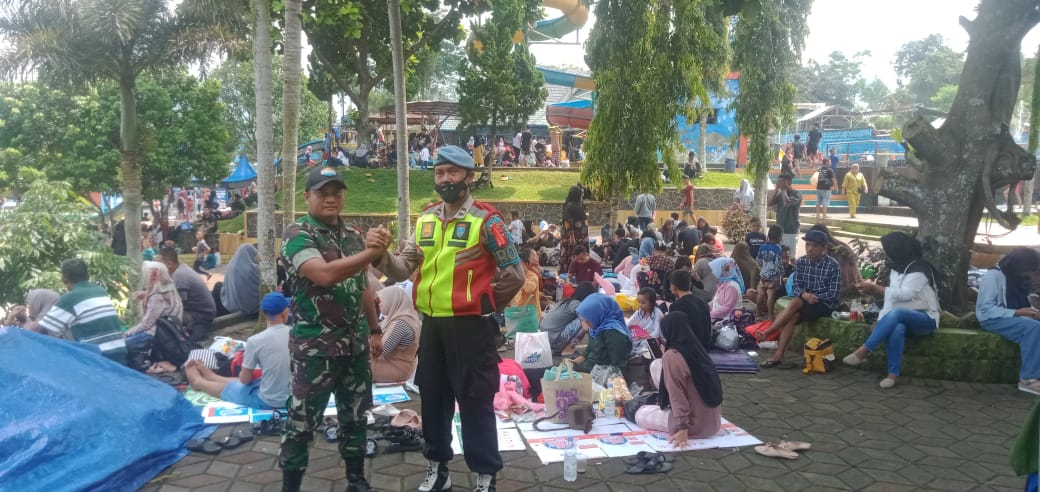 Antisipasi C3, Polres Cipaku Amankan Obyek Wisata Waterboom Simberjaya Cipangalun