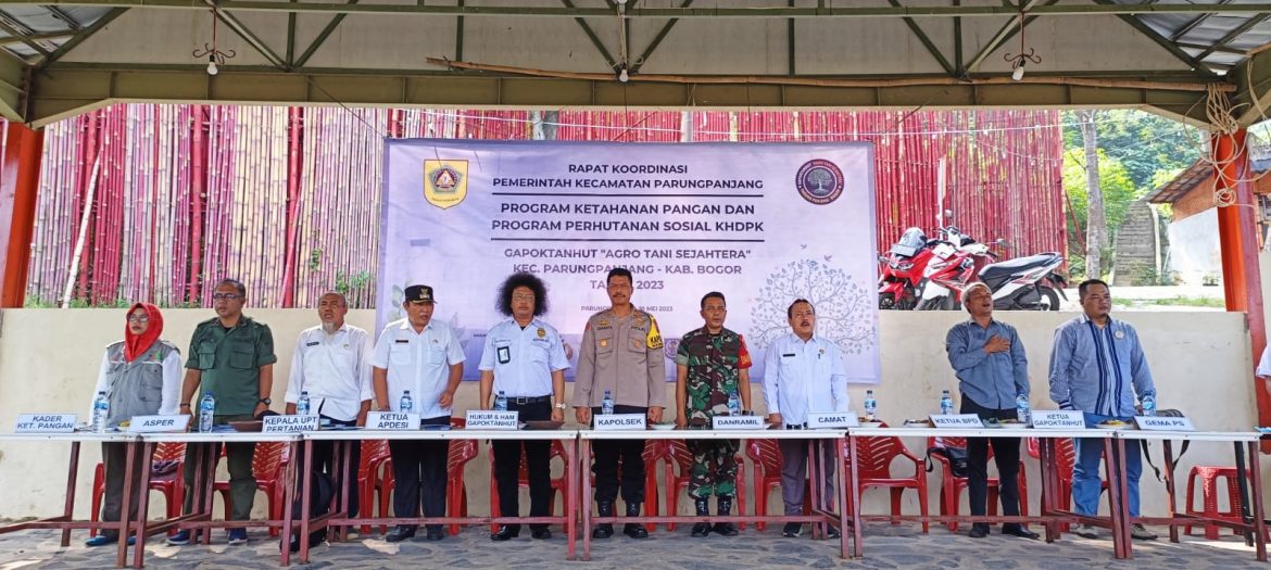 Rakor Gapoktanhut Bersama Muspika Parung Panjang di Gelar di Foodland Agrowisata Modernland Cikuda Dago