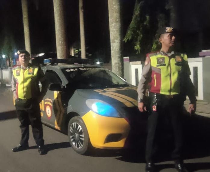 Sat Samapta Polres Ciamis Intensifkan Patroli Biru di Jalur Rawan Kriminalitas Saat Malam