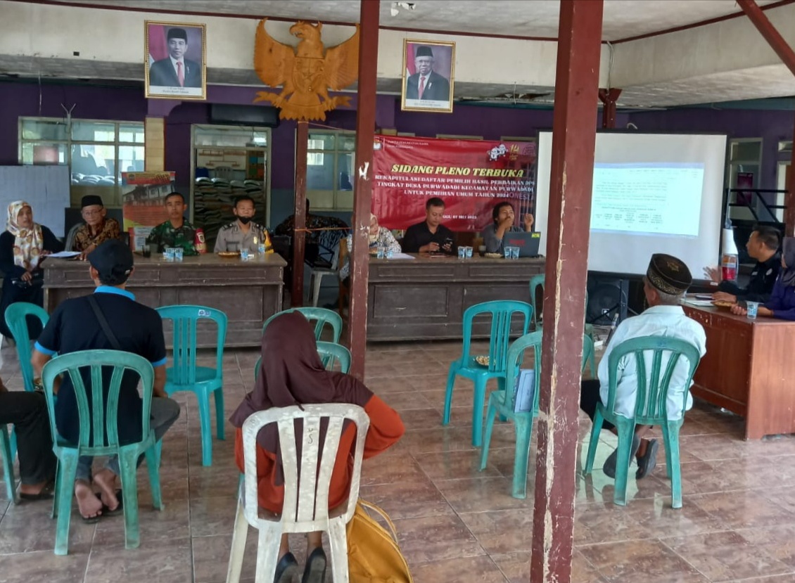 Polsek Lakbok Hadiri Rapat Pleno DPHPS Desa Purwadadi