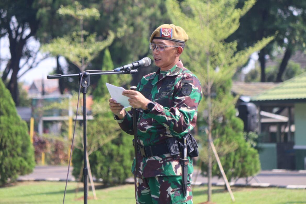 Komandan Batalyon Arhanud 10/ABC pimpin Upacara reorganisasi satuan Yonarhanud 10/ABC sesuai Orgas Yonarhanud 515