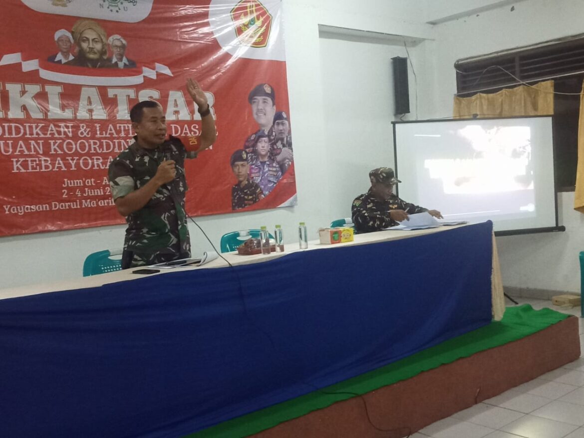 Diklatsar GP Ansor Danramil 45/Keb. Baru Tanamkan Rasa Cinta Tanah Air,