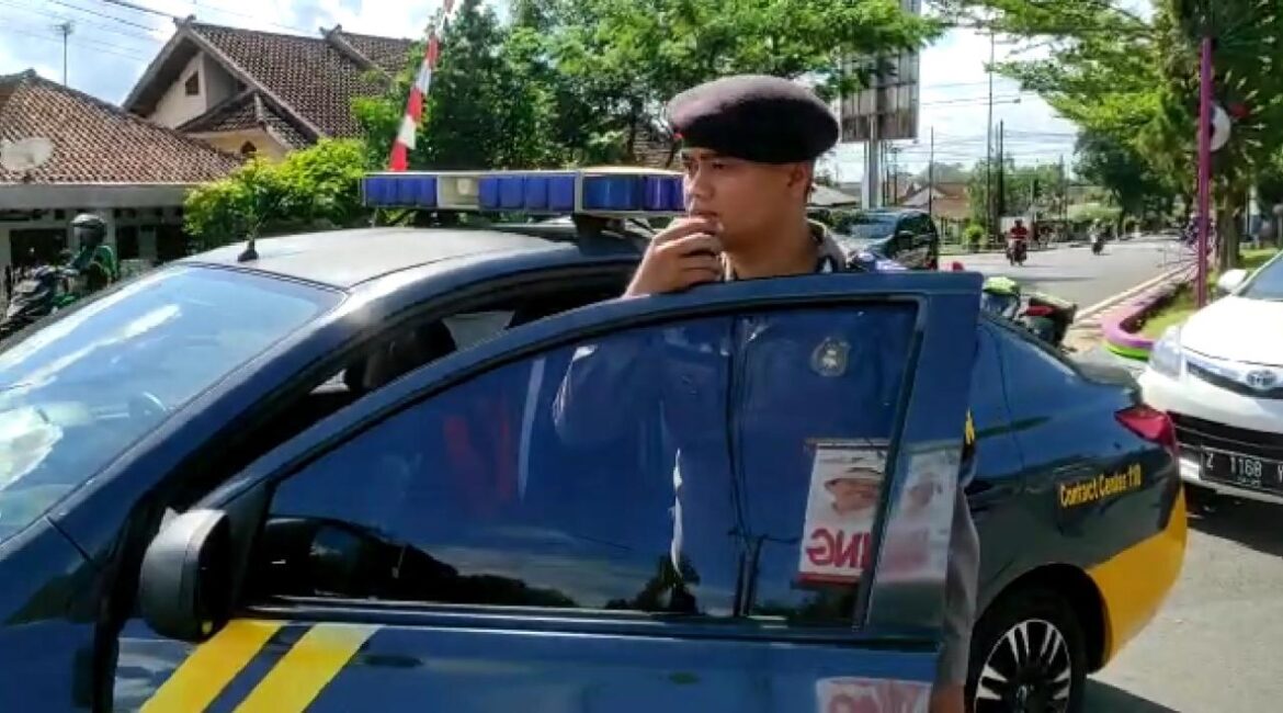 Cipta Kondisi, Satuan Samapta Polres Ciamis Patroli Himbauan Kamtibmas ke Taman Lokasana