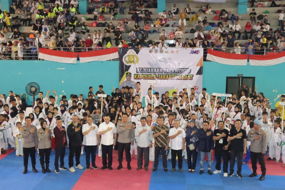 Kapolres Metro Jakarta Barat Resmi Membuka Kejuaraan Taekwondo Piala Kapolres Jakarta Barat 2023