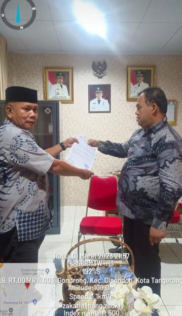 Forum RW Minta Lurah dan Camat Tertibkan Bangunan Liar di Jalan Irigasi Kelurahan Gondrong Kecamatan Cipondoh