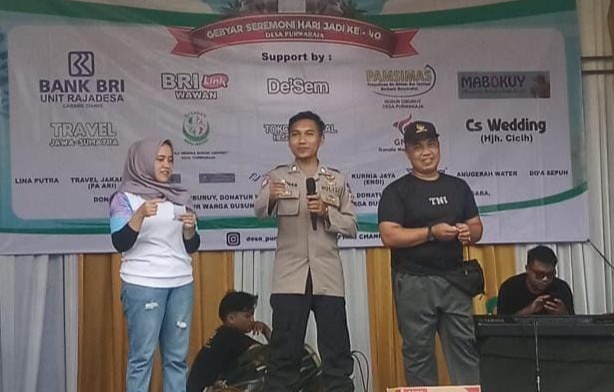 Polsek Rajadesa Hadiri Peringatan Hari Jadi Desa Purwaraja ke-40