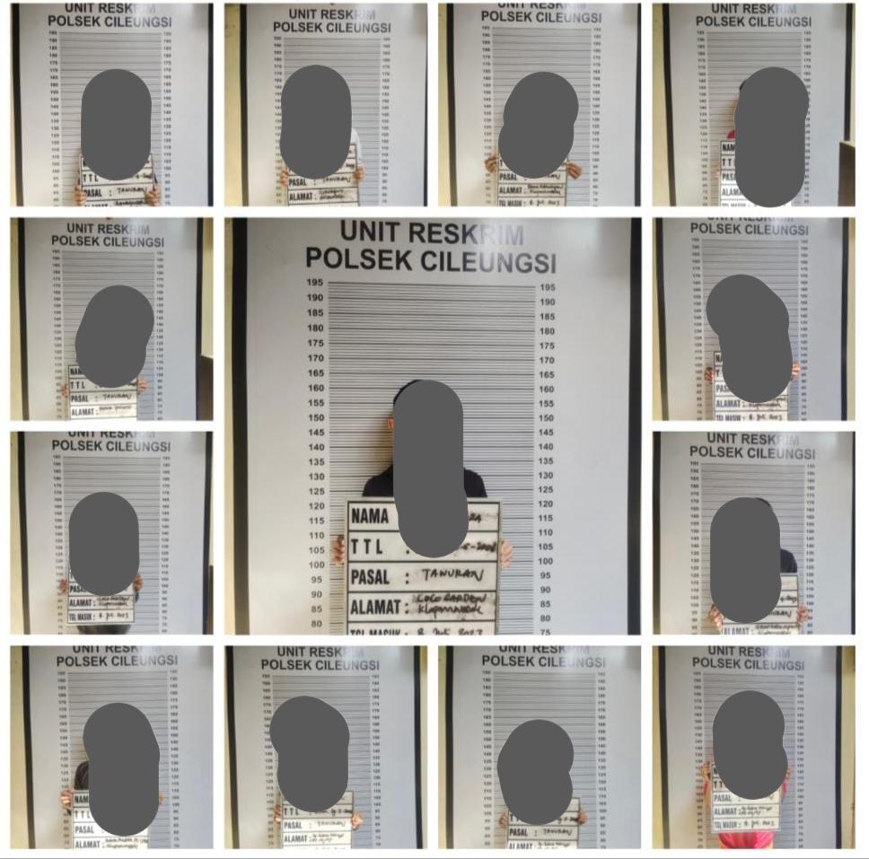 Pihak Kepolisian Polsek Cileungsi Berhasil Amankan 13 Anak Yang Hendak Gelar Aksi Tawuran
