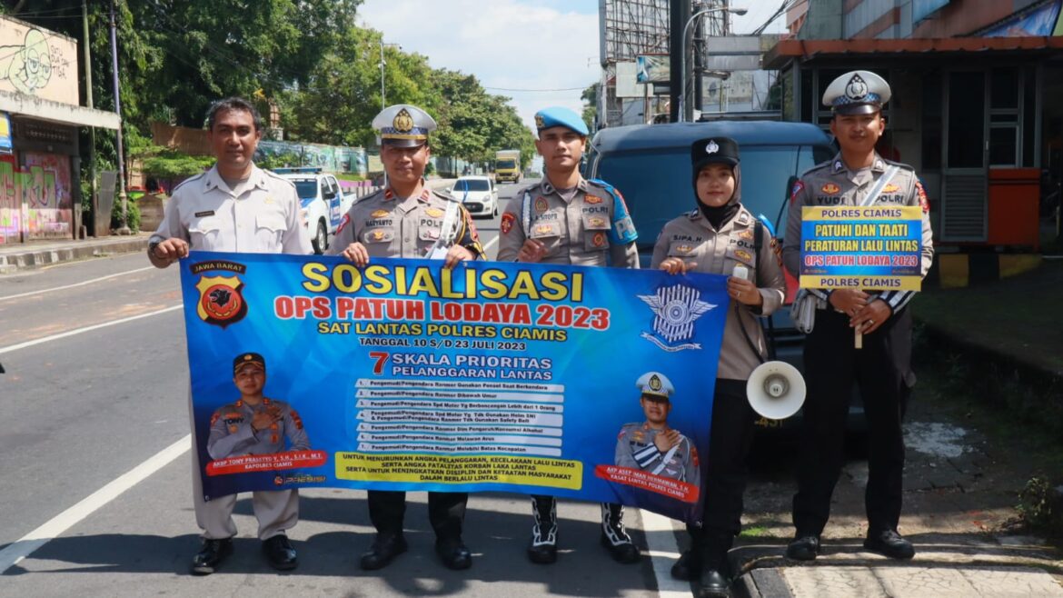Tegakan Disiplin Berlalu Lintas, Satlantas Polres Ciamis Gelar Ops Patuh Lodaya 2023