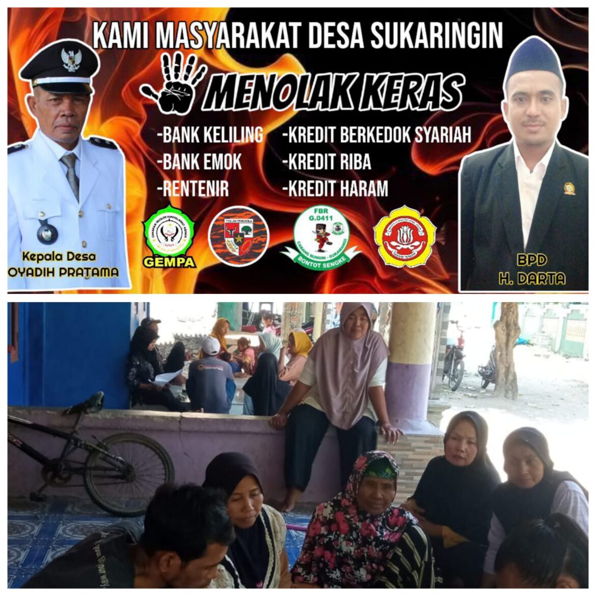 Masyarakat Desa Sukaringin Menolak Keras Peredaran Bank Emok dan Bank Keliling