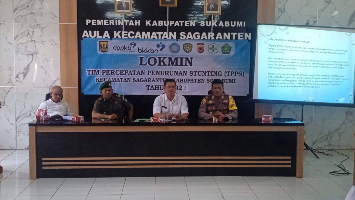 Kapolsek Sagaranten Hadiri Lokmin Stunting Kecamatan Sagaranten